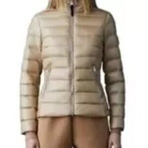 Mackage Davina Down Lightweight Puffer Jacket Beige Khaki XXL NWT
